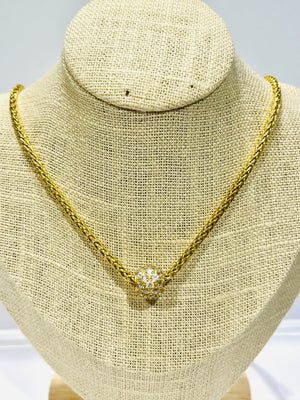 Pendentif Boule Or 18 Carats avec Zirconium