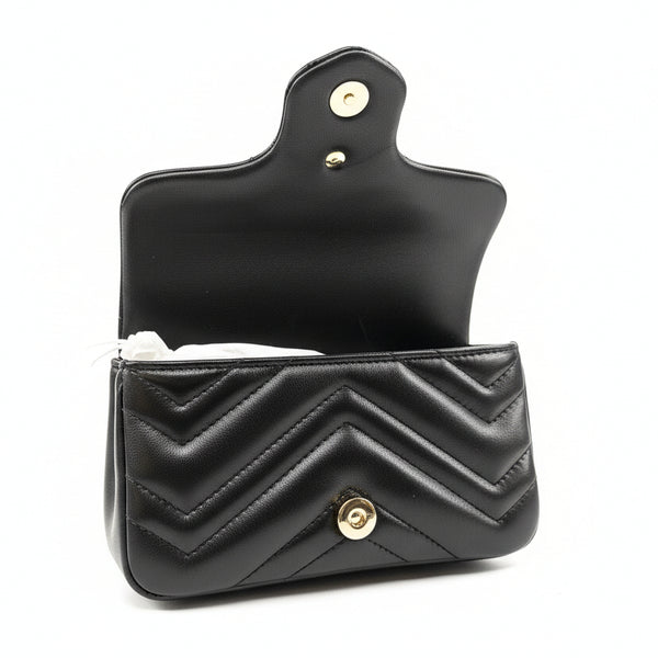 Sac Gucci GG Marmont noir en cuir matelassé