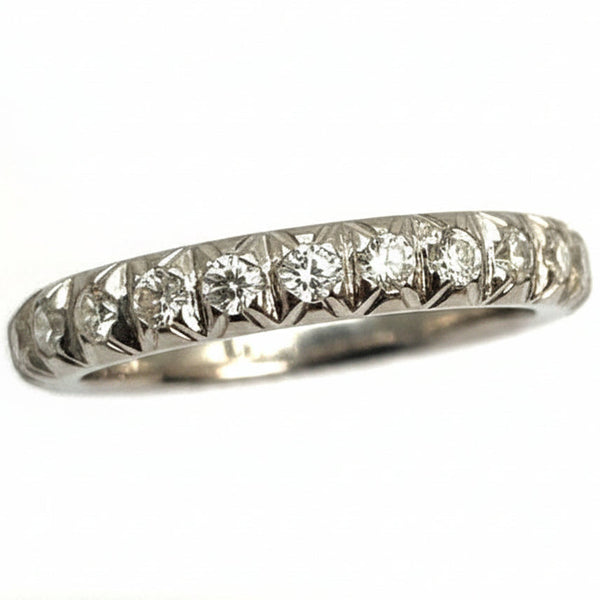 Alliance en Or Blanc Diamants 18K - 2Grs - T60