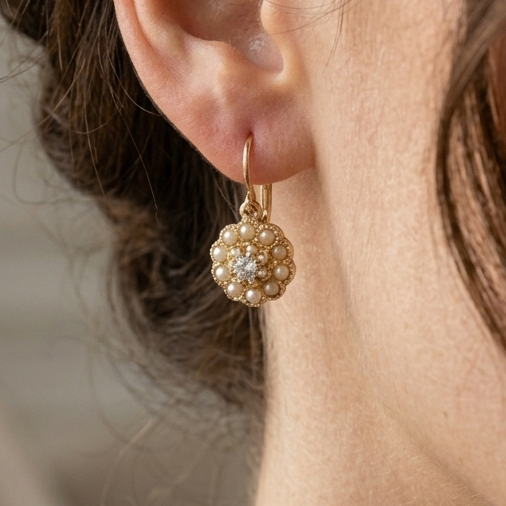 Boucles d'oreilles en or jaune 18K - 2.72 G