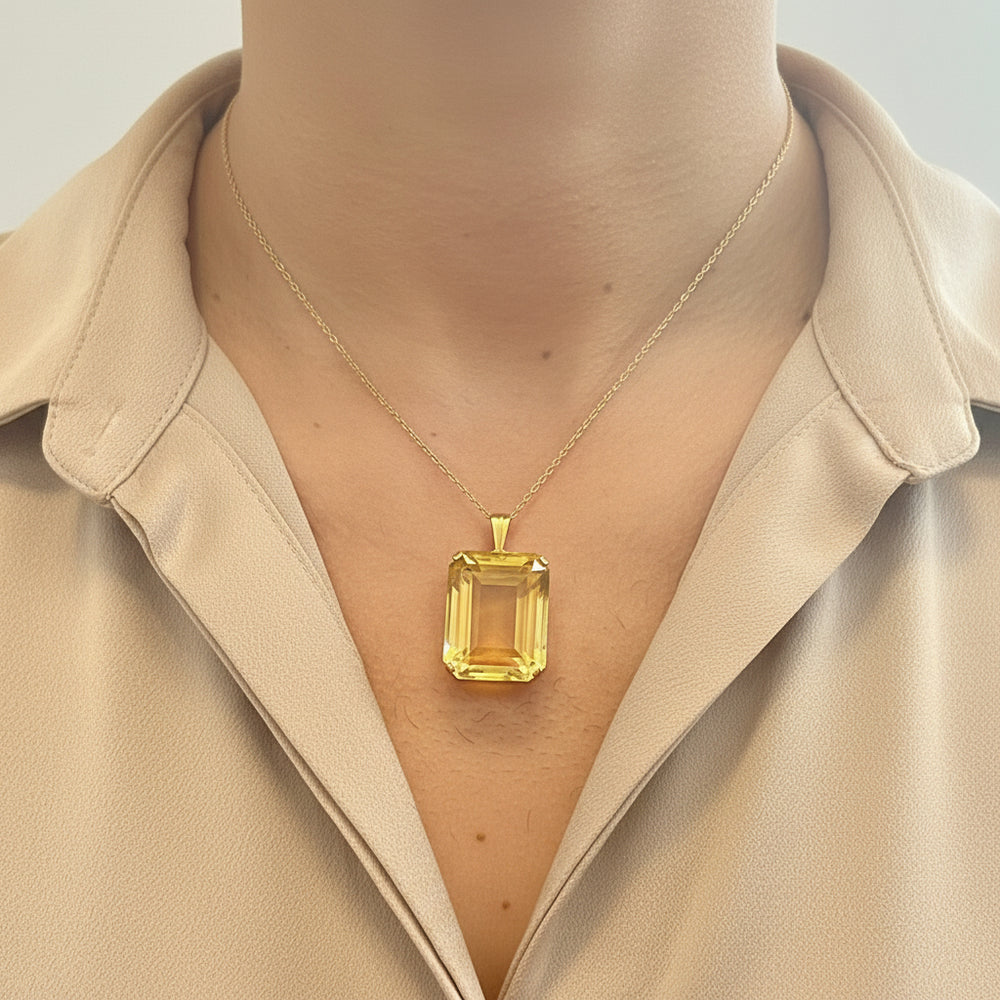 Pendentif en Or jaune 18K - Citrine - 21.74g