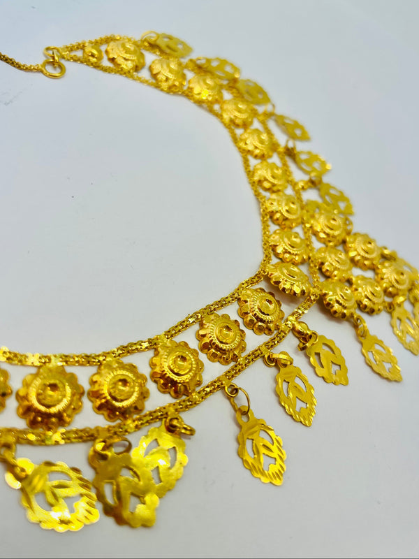 Collier Ras du Cou en Or Jaune 22K - 14.16g