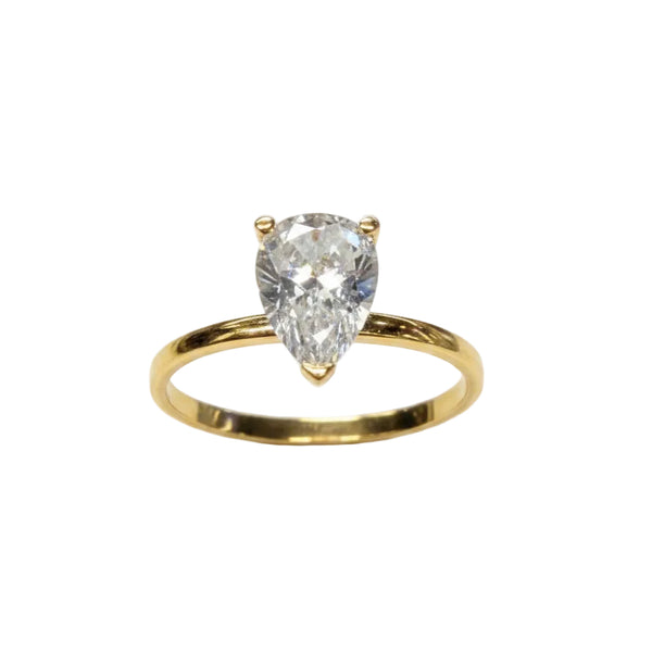 Bague en Or Jaune 18k - 1.96 G - Taille : 53