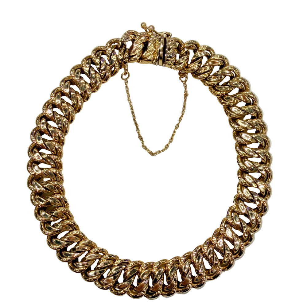 Bracelet en or jaune 750/1000 - Maille Américaine