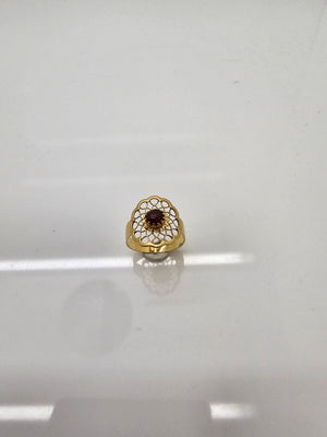 Bague  en Or Jaune 18K - Taille 54 - 2.28 Grs