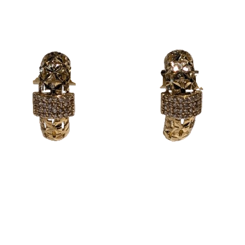 Boucles d'oreilles Dormeuses en Or Jaune 18K 3.64 Grs
