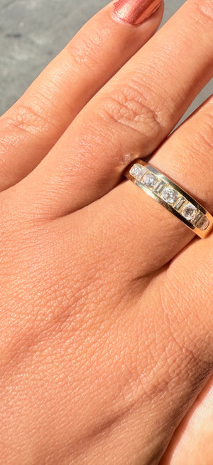 Bague Diamants en Or Jaune 18k  - T 56