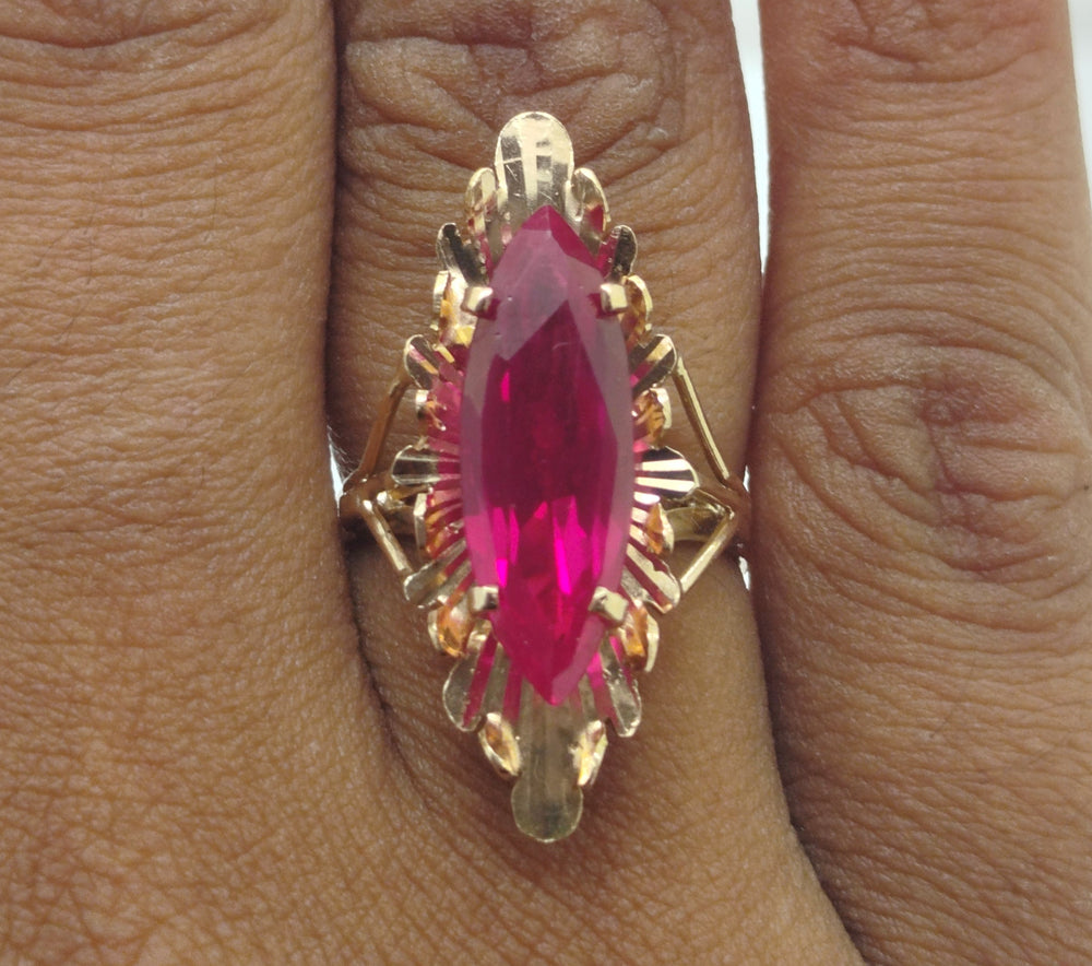 Bague Marquise Or Jaune 18K - 4.33 G