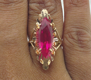 Bague Marquise Or Jaune 18K - 4.33 G