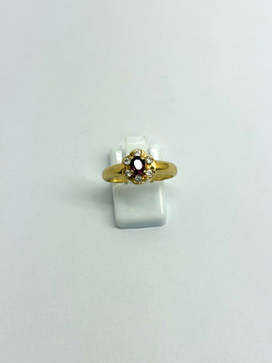 Bague en Or Jaune 18K - 2.94 Grs - Taille 55