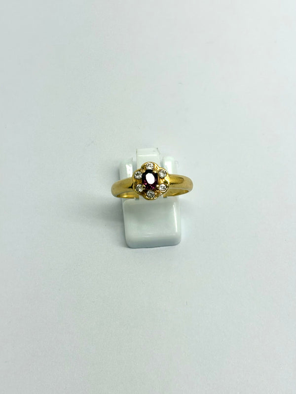 Bague en Or Jaune 18K - 2.94 Grs - Taille 55