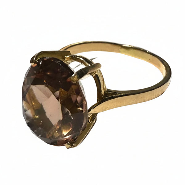 Bague Solitaire Or Jaune 18K - T56 - 4.7Grs