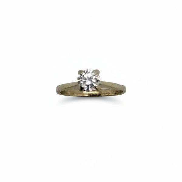 Bague solitaire en or blanc 18K - 2.75 G