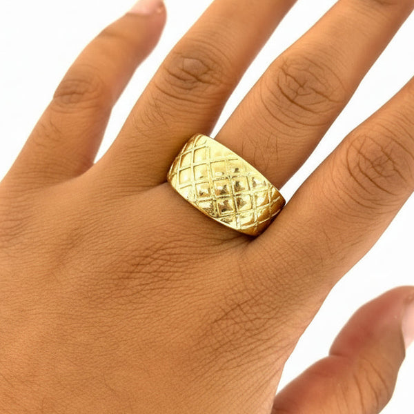 Bague en Or Jaune 18K - Taille 55 - 5.48g