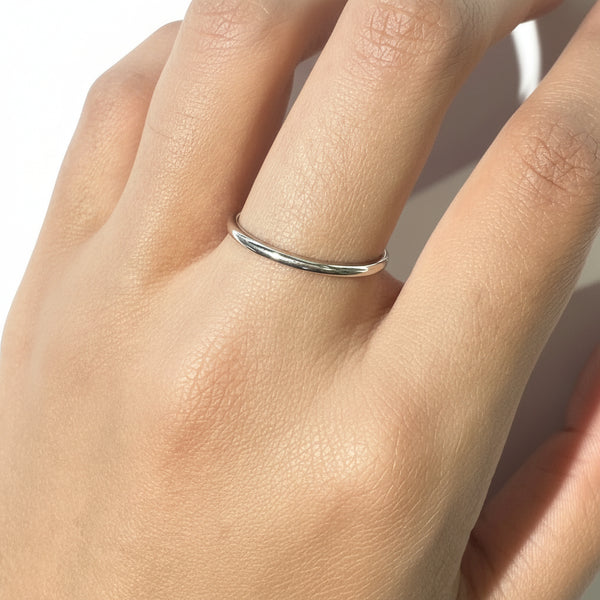 Alliance en Or Blanc 18k