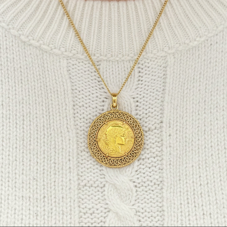 Pendentif Porte Pièce Or Jaune 18K