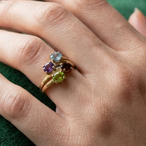 Bagues Bouquet en Or Jaune 18 K - Taille 54 - 2.63 G