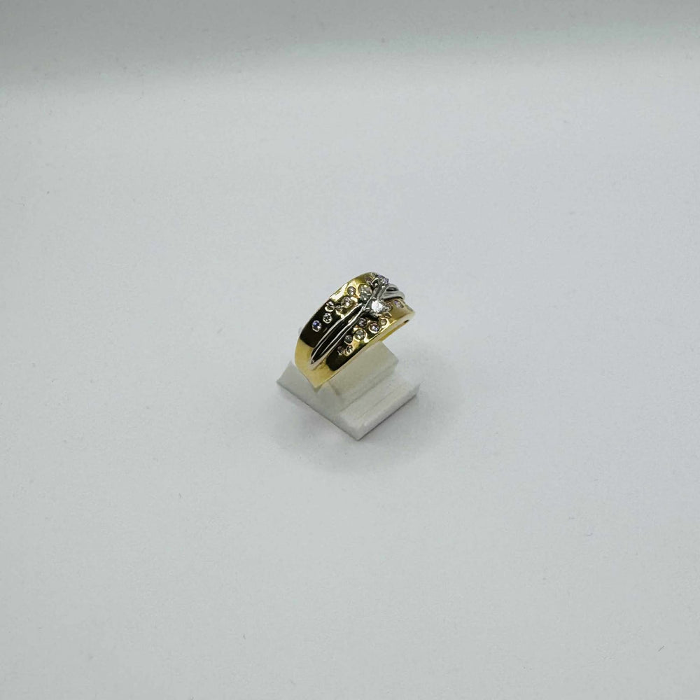 Bague Or Jaune 18 Carats avec Diamants - T 62