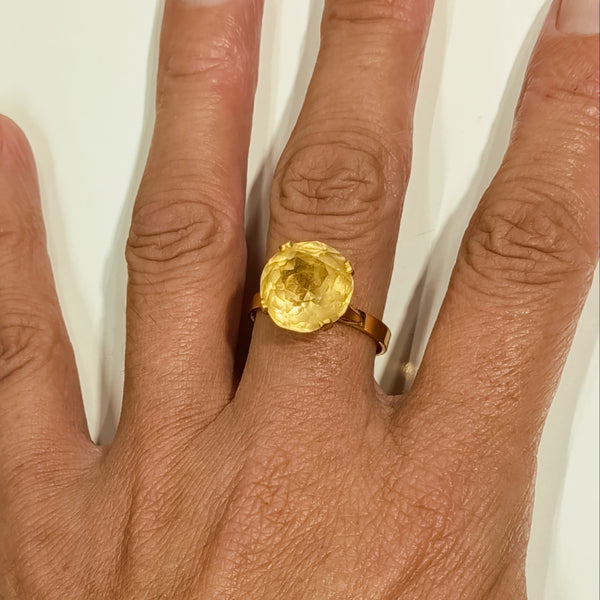 Bague en Or Jaune 18K - Taille 61 - 3.60G
