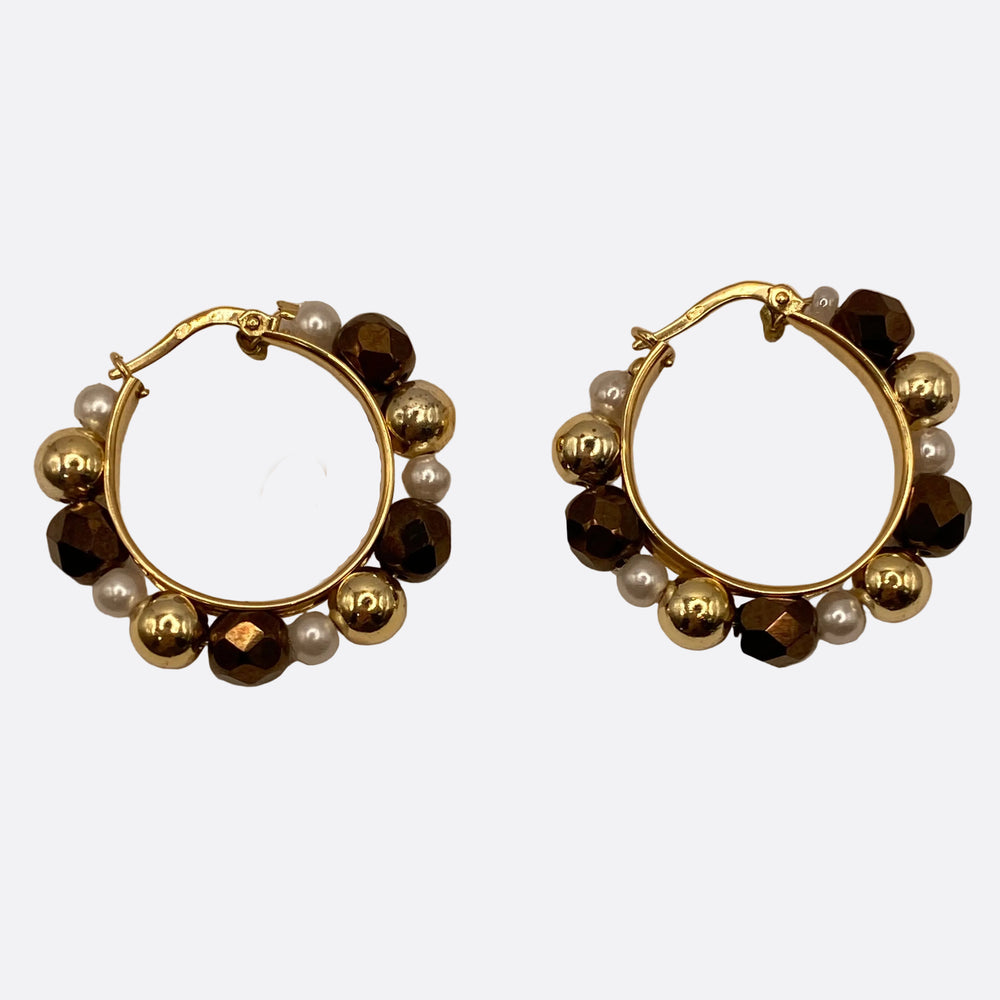 Boucles d'oreilles créoles en Or 18K - 6.42g