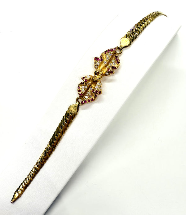 Bracelet Maille Anglaise en or jaune 18K 13.79 Grs