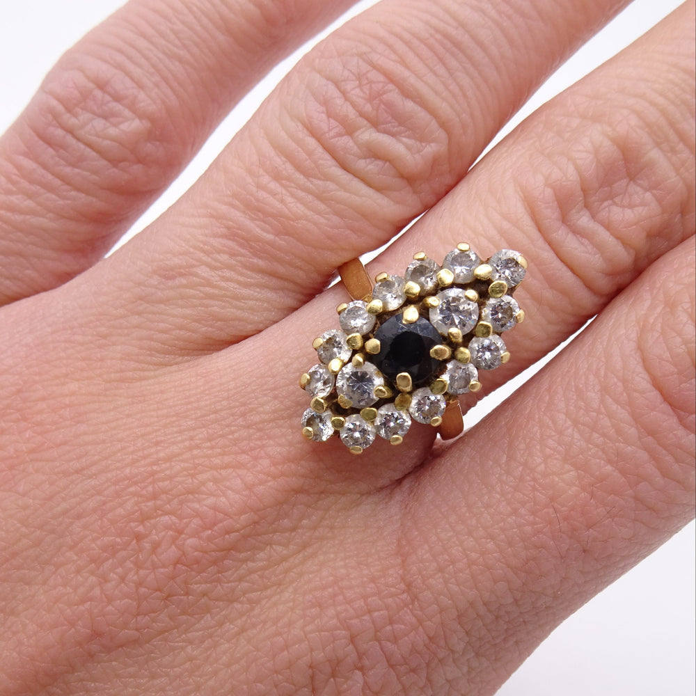 Bague Marquise en Or Jaune 18K - Taille 53