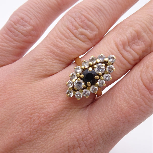 Bague Marquise en Or Jaune 18K - Taille 53