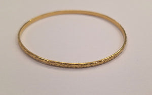 Bracelet Jonc en Or Jaune 18 Carats - 19 Cm