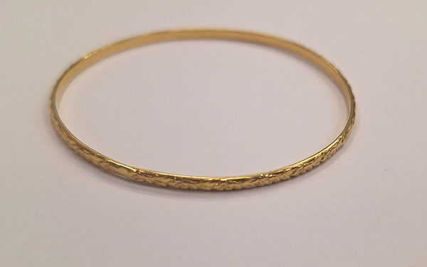 Bracelet Jonc en Or Jaune 18 Carats - 19 Cm