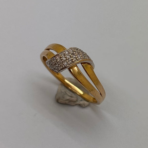 Bague en Or jaune 18K - Taille 52.5