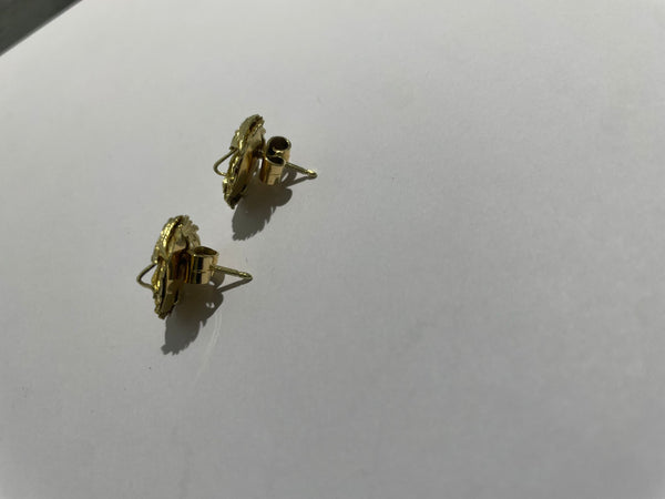 Boucles d'oreilles en or jaune 18K 8.20 Grs