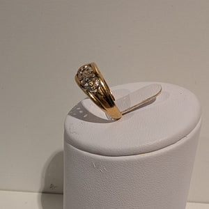 Bague Tank Or Jaune et Blanc 18K 2.68 Grs - Taille 52