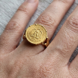 Chevalière en Or Jaune 18 K - Taille 49