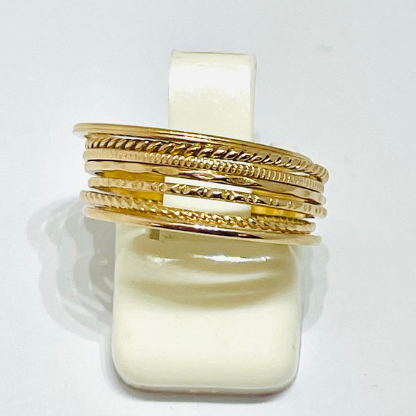 Bague semainier en Or 18K - Taille 51 - 4.03G