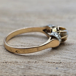 Solitaire en Or jaune 18K - T 52
