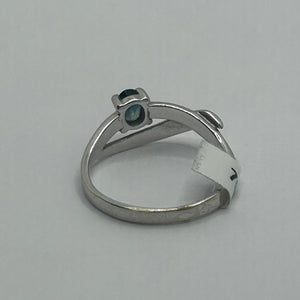 Bague Solitaire Or Blanc 18K Taille-50