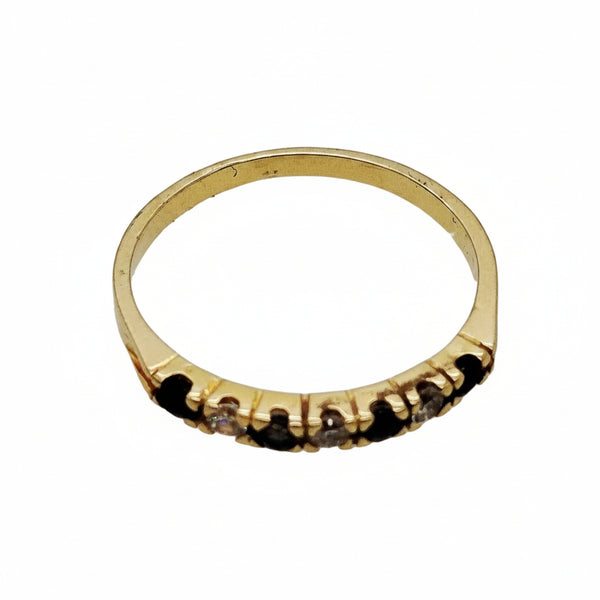 Bague en Or Jaune avec Saphir 18K - 1.75Grs - T53