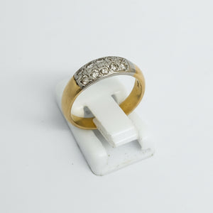 Bague Demi Tour en Or Jaune 18 K - Taille 52