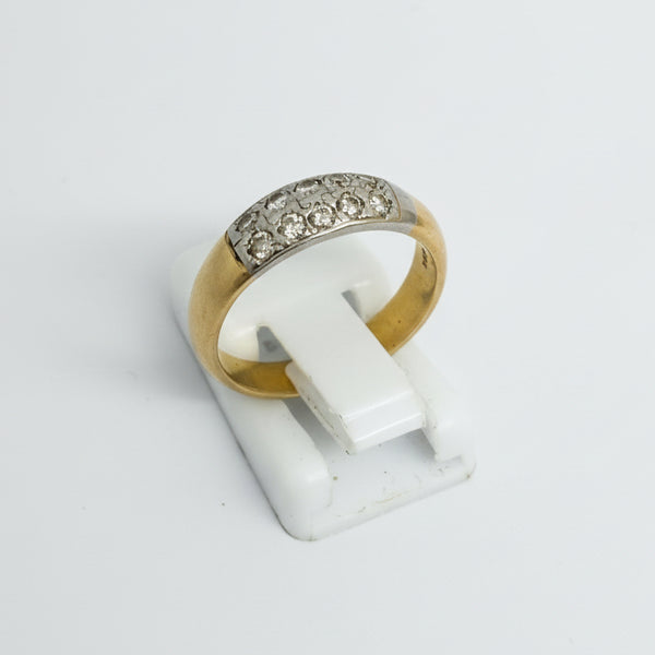 Bague Demi Tour en Or Jaune 18 K - Taille 52