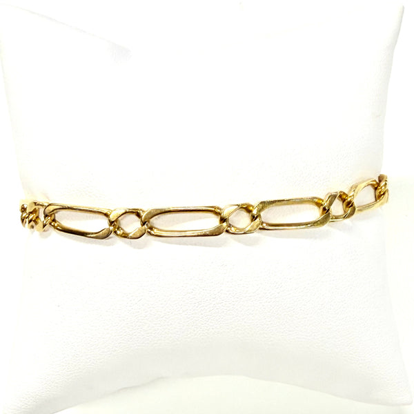 Bracelet Maille Figaro en Or jaune 18K - 15.43G