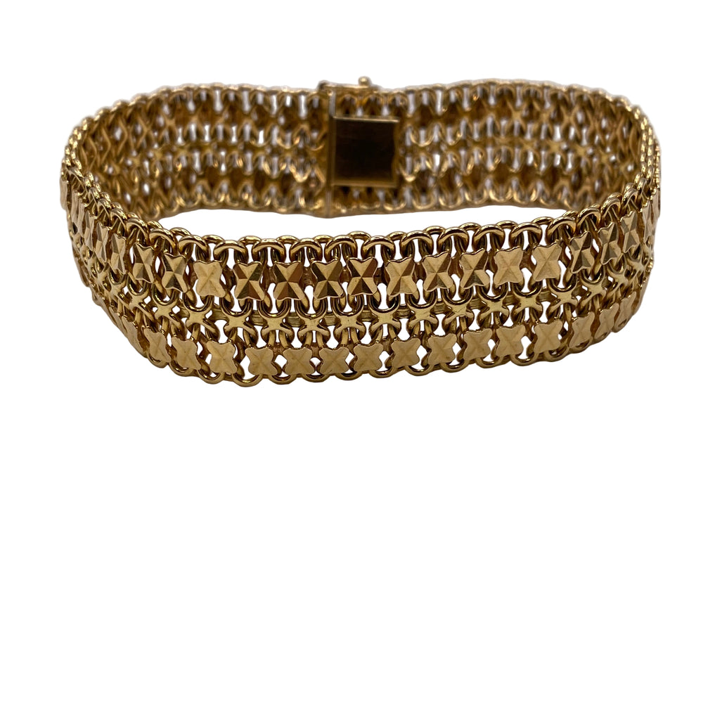 Bracelet en or jaune 18 carats, longueur 20 cm