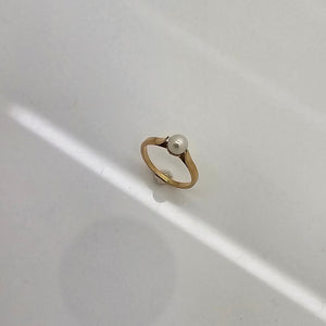 Bague Solitaire en Or Jaune 18K - Taille 49 - 1.97G