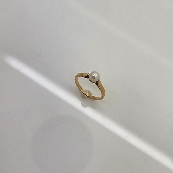Bague Solitaire en Or Jaune 18K - Taille 49 - 1.97G
