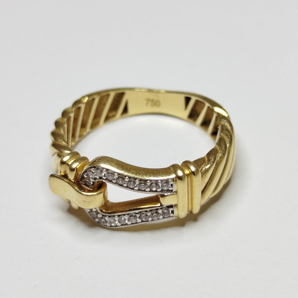 Bague en Or Jaune 18K Taille-56