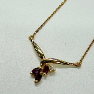 Collier Ras du Cou Or 18 carats avec Rubis et Diamants
