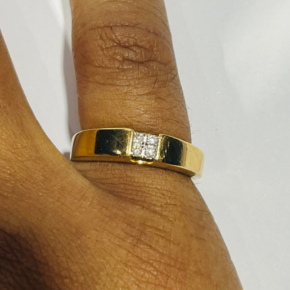 Bague en Or Jaune 18K - 6.46 Grs - Taille 51