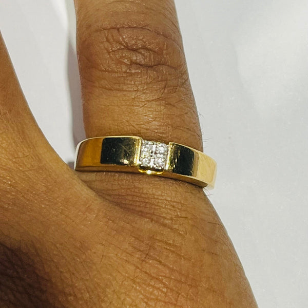 Bague en Or Jaune 18K - 6.46 Grs - Taille 51
