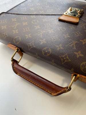Louis Vuitton Mallette Maron Vintage Toile Monogramme