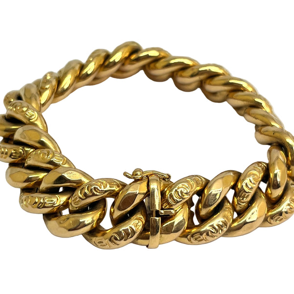Bracelet Gourmette en Or Jaune 18k - 38 G