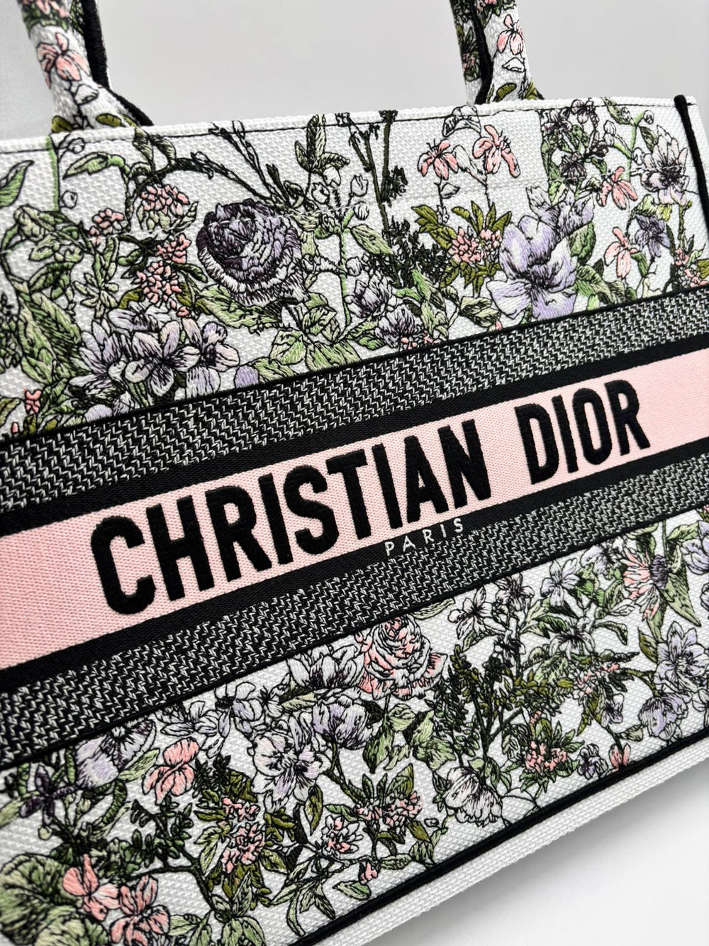 Sac Dior Book Tote en toile multicolore